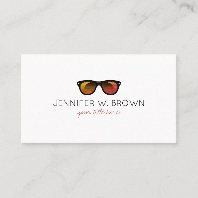 Carte De Visite Lunettes de soleil lunettes lunettes Spectacles or (Devant)