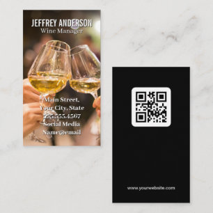 Carte De Visite Lunettes de vin   Code QR