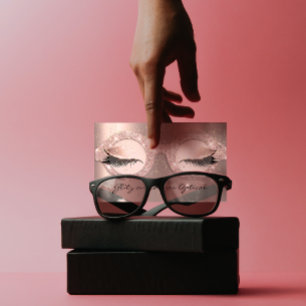 Carte De Visite Lunettes optiques Lashe rose d'optométriste de