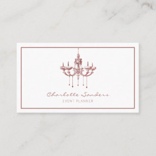 Carte De Visite Lustre élégant rose poussiéreux