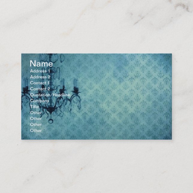 Carte De Visite Lustre en papier peint Grunge 3 (Devant)