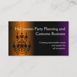 Carte De Visite Lustre Halloween Orange/Noir
