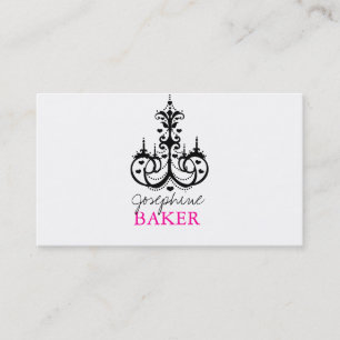 Carte De Visite lustre minniemay+ coeurs noir et rose d'ombre