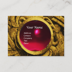 Carte De Visite LUTTER CONTRE LE MONOGRAMME DES FLUX, rubis rouge 