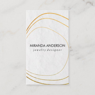 Carte De Visite Lux Abstrait Gold Foil   Artiste moderne