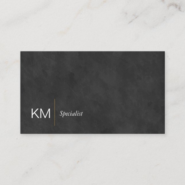 Carte De Visite Lux noir | exécutif | Minimal simple (Devant)