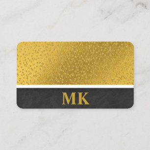 Carte De Visite Lux Texture et Gold Speck Monogramme