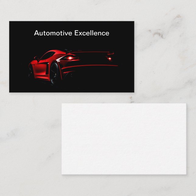 Carte De Visite Luxe automobile épais Noir Core (Devant / Derrière)