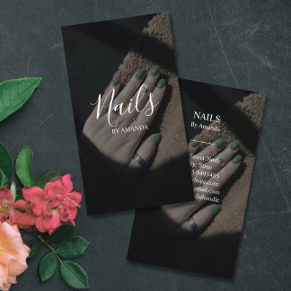 Carte De Visite Luxe Chic Nails Salon Manicure Nail Art Beauté