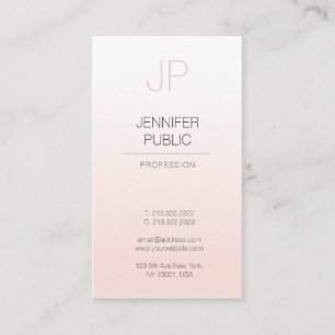 Carte De Visite Luxe Design élégant minimaliste Monogramme Plain