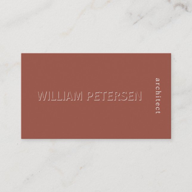 Carte De Visite Luxe élégant marron mat professionnel (Devant)