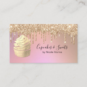 Carte De Visite Luxe Faux Rose Gold Parties scintillant Drives Cup
