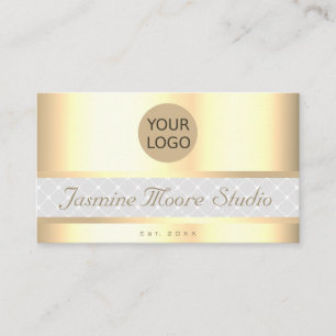 Carte De Visite Luxe Gold Effet Custom Logo Services Ouvert