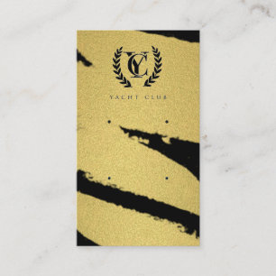 CARTE DE VISITE LUXE GOLD FOIL BRUSH STROKE 2 STUD EARRING AFFICHE