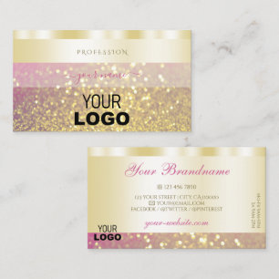 Carte De Visite Luxe Gold Rose violet Parties scintillant mousseus