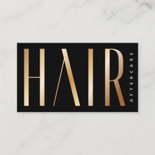 Carte De Visite Luxe Gold Simple Prolongations de cheveux après la
