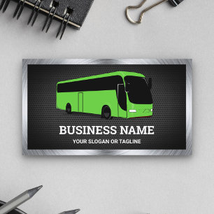 Carte De Visite Luxe Green Bus Visites touristiques Agent de voyag