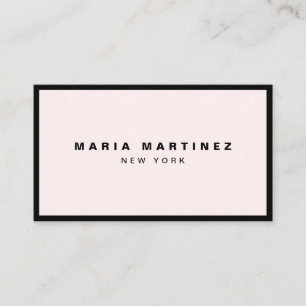 Carte De Visite Luxe Minimal noir/rose pastel