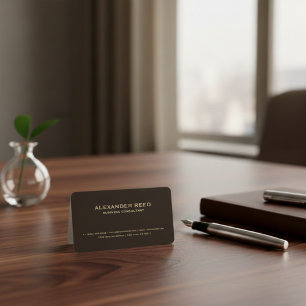 Carte De Visite Luxe Minimaliste   Marron Moderne Professionnel