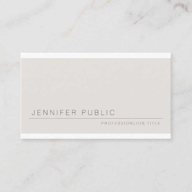 Carte De Visite Luxe moderne professionnel de modèle simple (Devant)