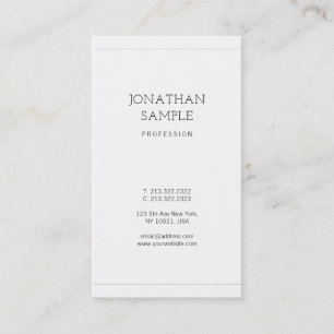 Carte De Visite Luxe Moderne Propre Design élégant Plaine tendance