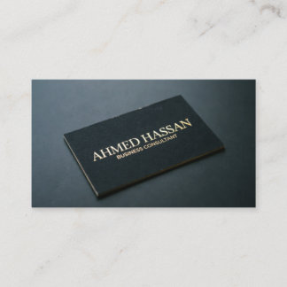 Carte de visite luxe noir et or - Professionnel Ex