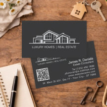 Carte de visite Luxe Noir Gris pour professionnel