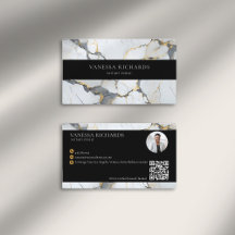 Luxe Or Blanc Gris QR Code Photo Notaire