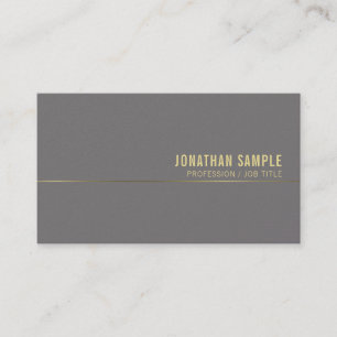 Carte De Visite Luxe Or Elegant Design minimaliste moderne Plain