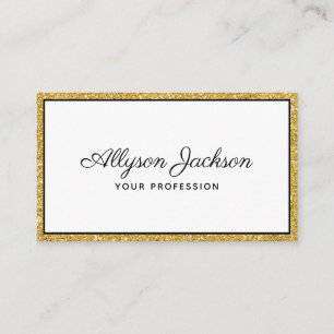 Carte de visite Luxe Paillettes Or