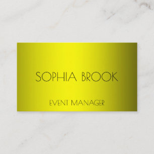 Carte De Visite Luxe personnalisé en bronze doré en feuille métall