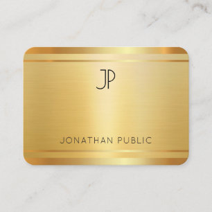 Carte De Visite Luxe Premium Silk Fining Faux Gold Professional