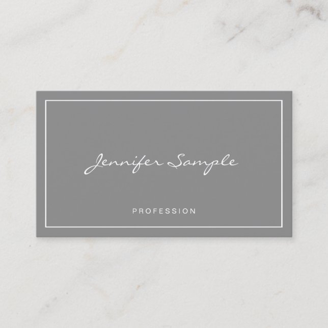 Carte De Visite Luxe professionnel élégant de la finition moderne  (Devant)