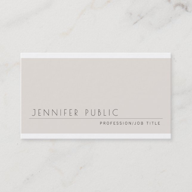 Carte De Visite Luxe professionnel simple propre élégant moderne (Devant)