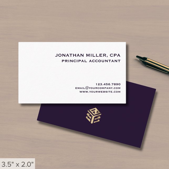 Carte De Visite Luxe professionnelle simple (Créateur téléchargé)
