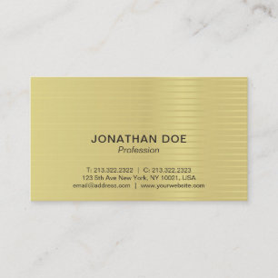 Carte De Visite Luxe rayé d'or créatif professionnel moderne