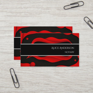 Carte De Visite Luxe rouge noir élégant professionnel féminin