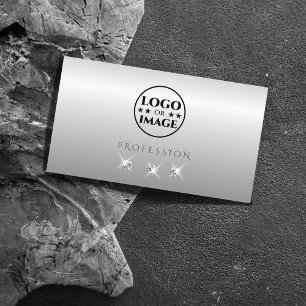 Carte De Visite Luxe Silver Grey Ombre Sparkling Diamonds Ajouter 