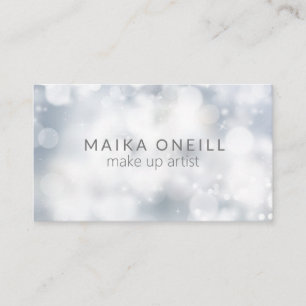 Carte De Visite Luxe Silver Parties scintillant Bokeh professionne