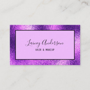 Carte De Visite Luxe simple Fil métallique à la mode violet