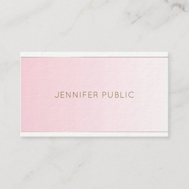 Carte De Visite Luxe simple moderne à la mode de conception (Devant)