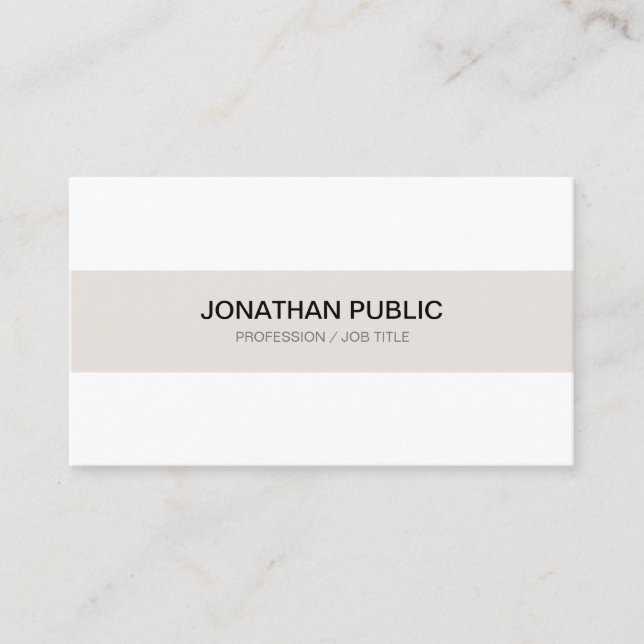 Carte De Visite Luxe simple professionnel sophistiqué lisse (Devant)