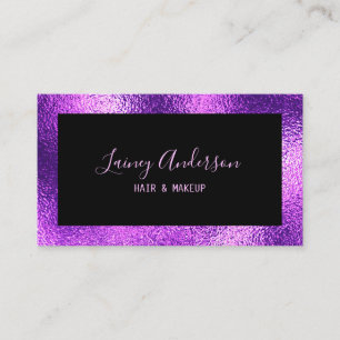 Carte De Visite Luxe simple Tendance fausse métal pourpre feuille