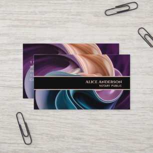 Carte De Visite Luxe turquoise prune violet beige élégant glam chi