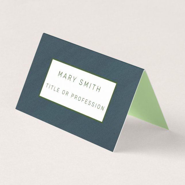 Carte De Visite Luxe vert (Devant)