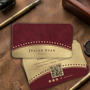 Carte De Visite Luxe Vin Rouge de Bourgogne Paillettes Rouge Vin D