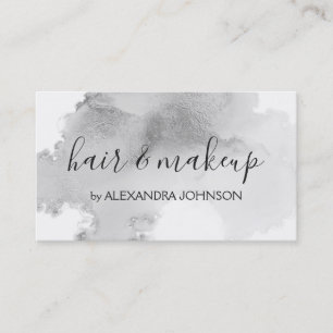 Carte De Visite Luxiry Silver Foil Wash Girl