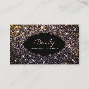 Carte De Visite Luxueuse Parties scintillant d'or Lumineuse Style 