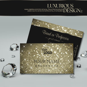 Carte De Visite Luxueuse Parties scintillant Platine Lumineuses ét