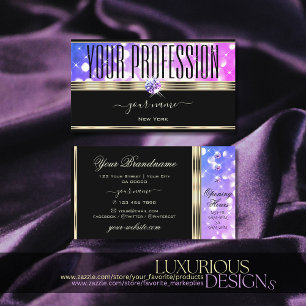 Carte De Visite Luxueuse Parties scintillant rose violet étincell